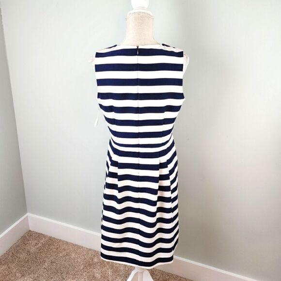 Shelby And Palmer Sleeveless Nautical Inspired V Neck Dress Size 12 Petite - Picture 4 of 10